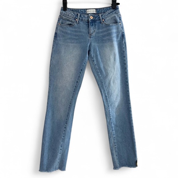 Articles Of Society Denim - Articles Of Society Light Denim Blue Jenner Wash Mid Rise Straight Slim Jeans 24